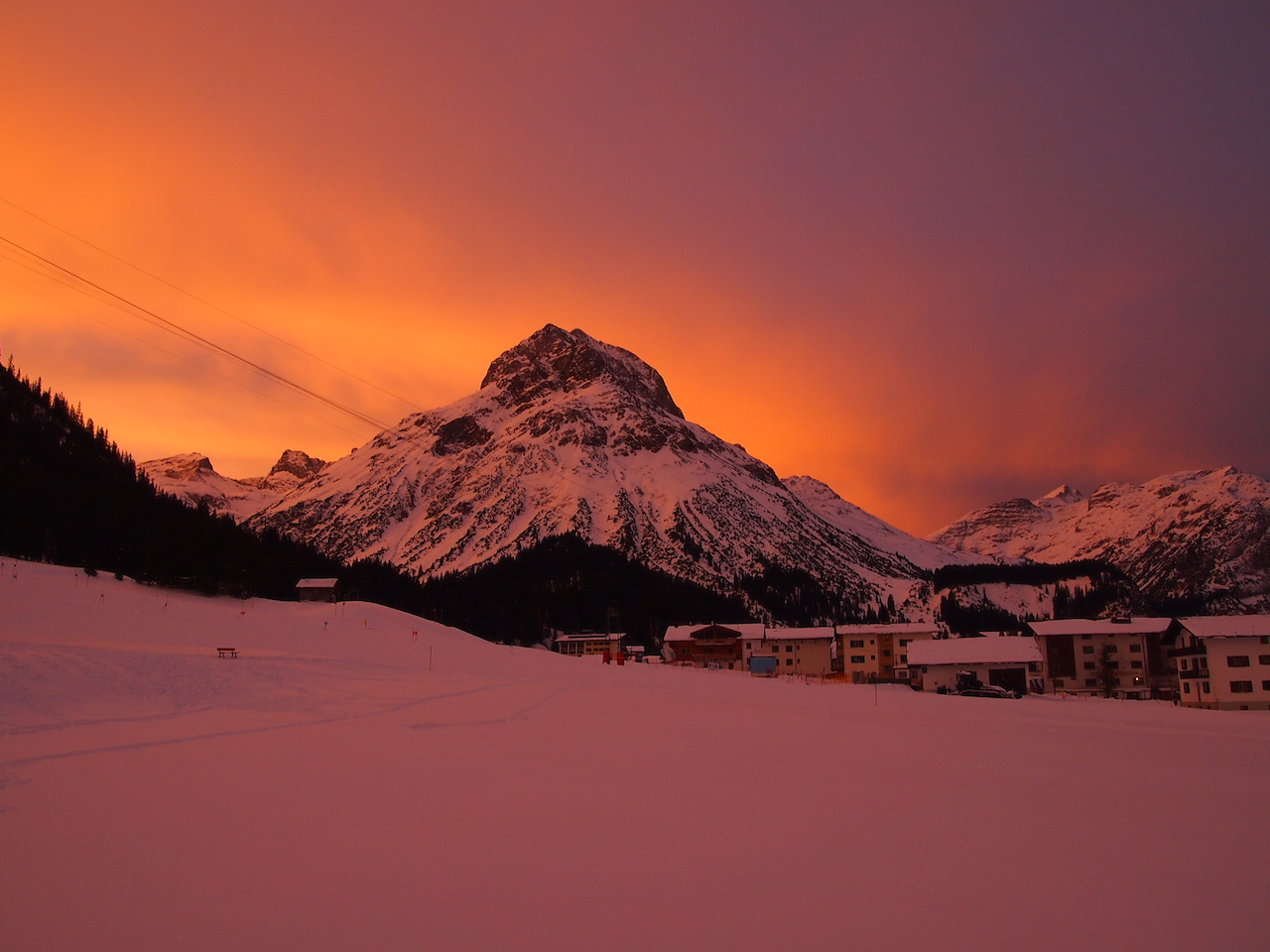 Lech - Blick von der Pension Fortuna