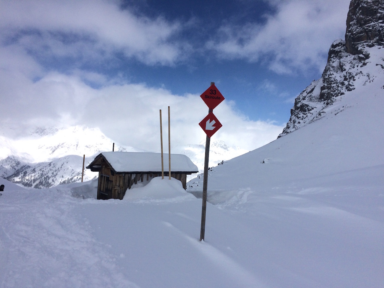 Skiroute Madloch nach Zug